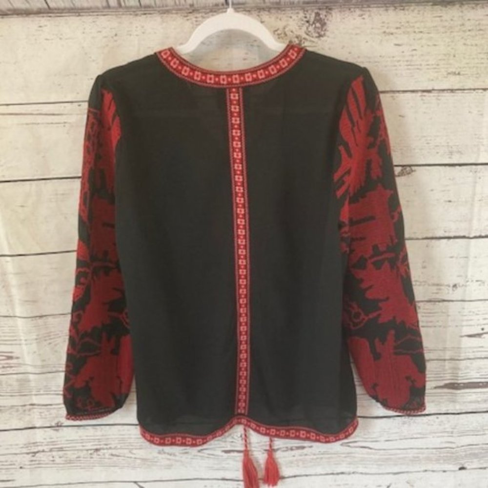 Anthropologie Maeve umbra embroidered peasant top - Picture 9 of 10